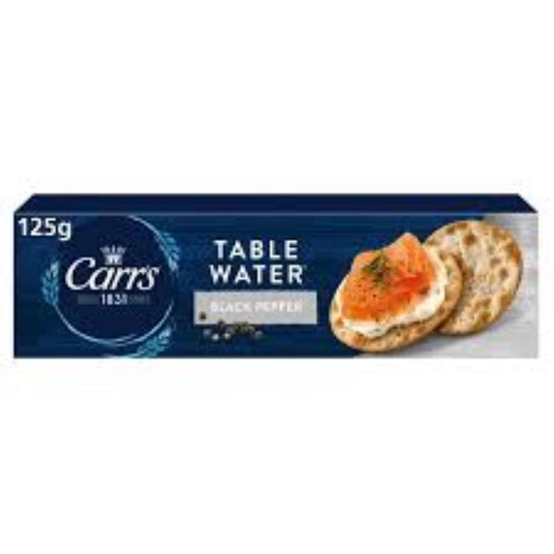 CARR'S TABLE WATER BITE SIZE BLACK PEPPER 125GM
